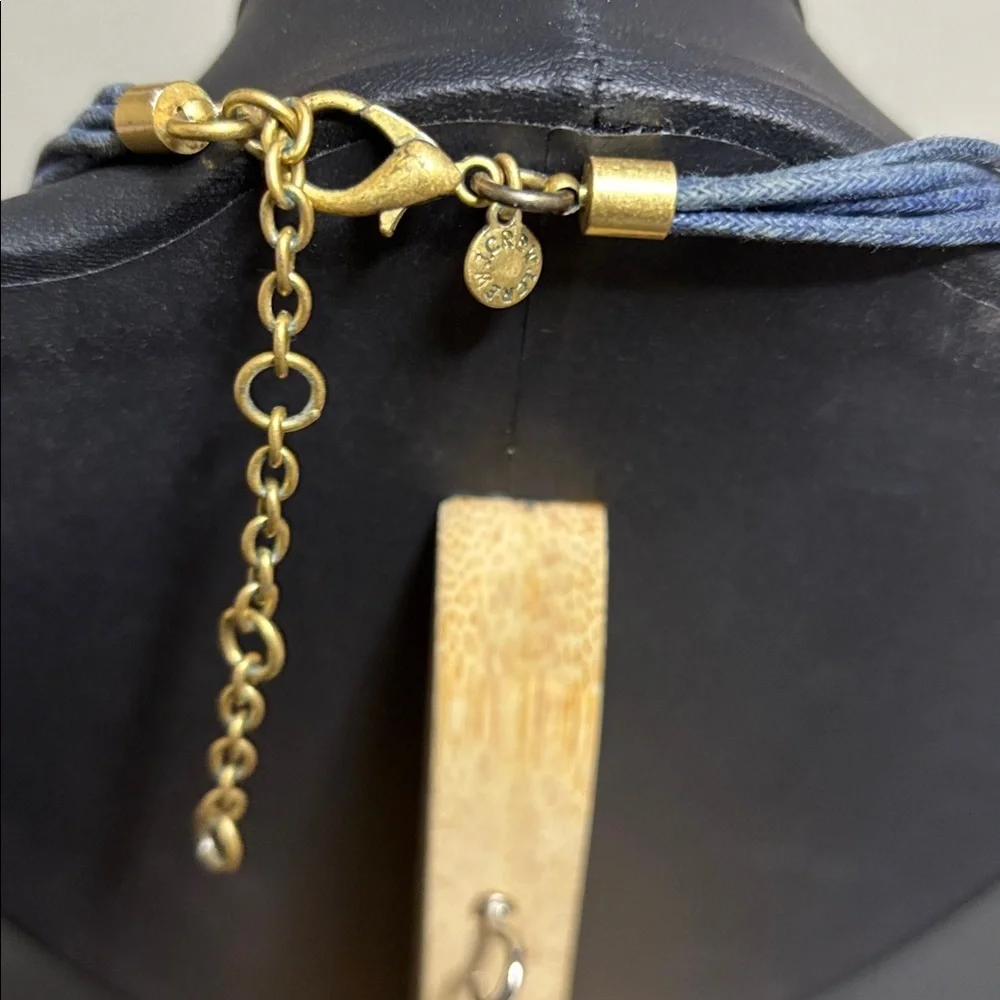 J. Crew Glow Elegant Red and Gold Statement Necklace
